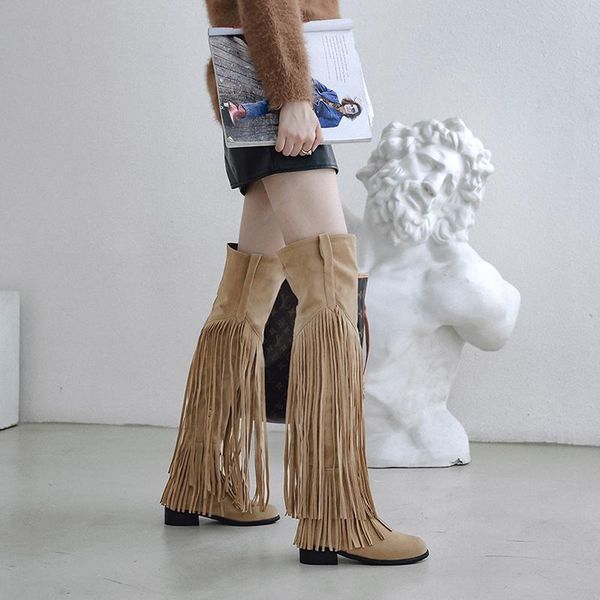 boots oversized classic fringed boots, frosted flock ethnic style short plush over-the-knee side zipper winter warm women's shoe, Black
boots oversized classic fringed boots, frosted flock ethnic style short plush over-the-knee side zipper winter warm women's shoe, Black