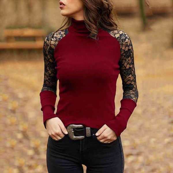 lace long sleeve lace stitching tight-fitting multicolor women flower pattern slim high neck t-shirt, White;black
lace long sleeve lace stitching tight-fitting multicolor women flower pattern slim high neck t-shirt, White;black