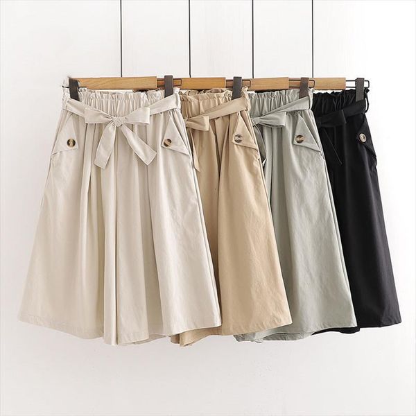 fashion summer korean style cotton womens shorts wide leg pants solid elegant elastic waist bud flare skirts, White;black
fashion summer korean style cotton womens shorts wide leg pants solid elegant elastic waist bud flare skirts, White;black