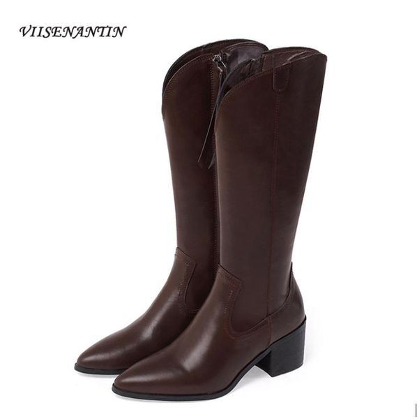 boots pure color high barrel thick heel for fall/winter solid pointed toe side zipper but knee cowboy, Black
boots pure color high barrel thick heel for fall/winter solid pointed toe side zipper but knee cowboy, Black