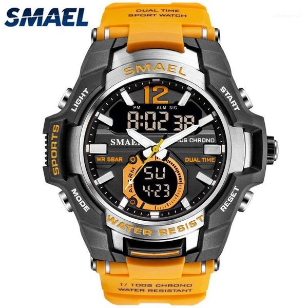 smael fashion men's watches military date luminous waterproof men quartz sports led digital watch relogio masculino wristwatche wristwa, Slivery;brown
smael fashion men's watches military date luminous waterproof men quartz sports led digital watch relogio masculino wristwatche wristwa, Slivery;brown