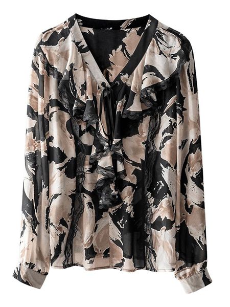 women's blouses & shirts 2021 summer fashion v-neck blouse women floral chiffon shirt long sleeve lace western style small, White
women's blouses & shirts 2021 summer fashion v-neck blouse women floral chiffon shirt long sleeve lace western style small, White