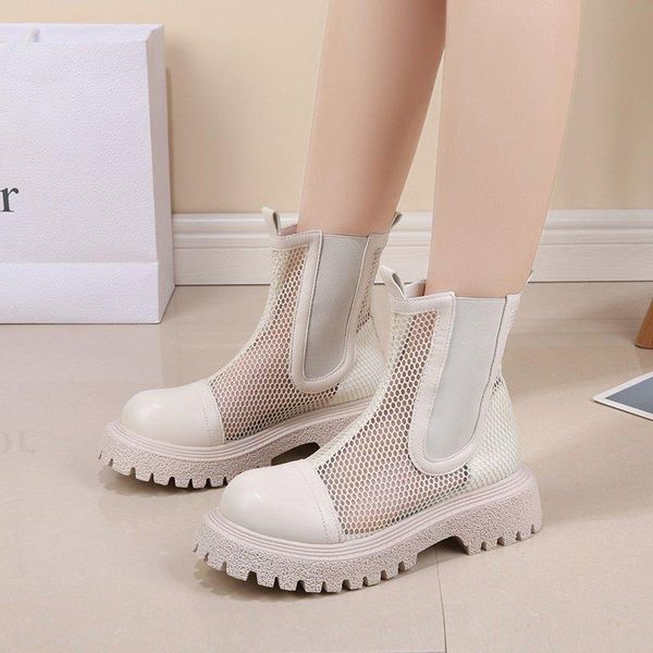 summer fashion women boots round toe ankle breathable mesh sandals woman shoes platform motorcycle, Black
summer fashion women boots round toe ankle breathable mesh sandals woman shoes platform motorcycle, Black