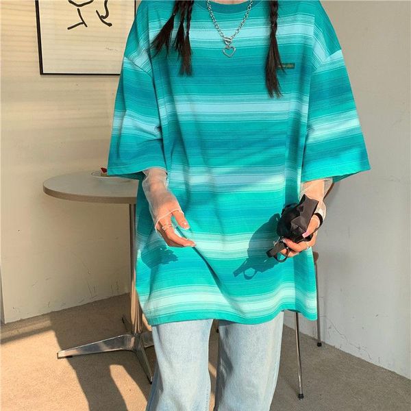 men's t-shirts 2021 gradient color striped t-shirt summer loose breathable fashion casual clothes hip-hop all-match pullover top, White;black
men's t-shirts 2021 gradient color striped t-shirt summer loose breathable fashion casual clothes hip-hop all-match pullover top, White;black