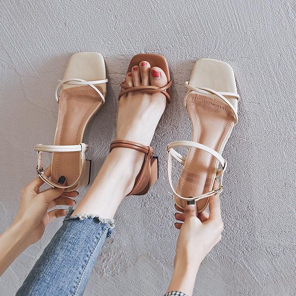 sandals women summer mid heels big yards narrow band sandalias korean style buckle strap sweet ladies shoes, Black
sandals women summer mid heels big yards narrow band sandalias korean style buckle strap sweet ladies shoes, Black