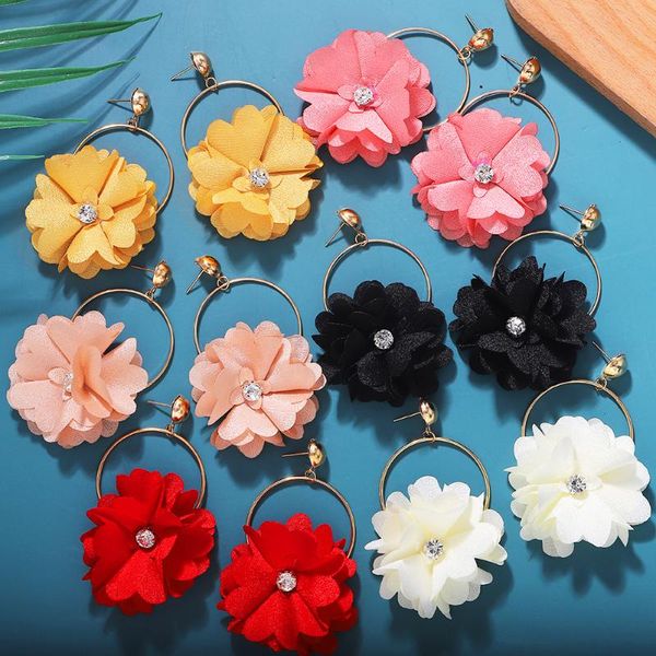 dvacaman spring summer 2021 colorful cloth flower drop earrings women boho floral statement big round dangle & chandelier, Silver
dvacaman spring summer 2021 colorful cloth flower drop earrings women boho floral statement big round dangle & chandelier, Silver