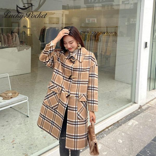 women autumn winter loose fashion long woolen coat female high street brand elegant plaid ladies casual warm coats ml1091 women's wool, Black
women autumn winter loose fashion long woolen coat female high street brand elegant plaid ladies casual warm coats ml1091 women's wool, Black