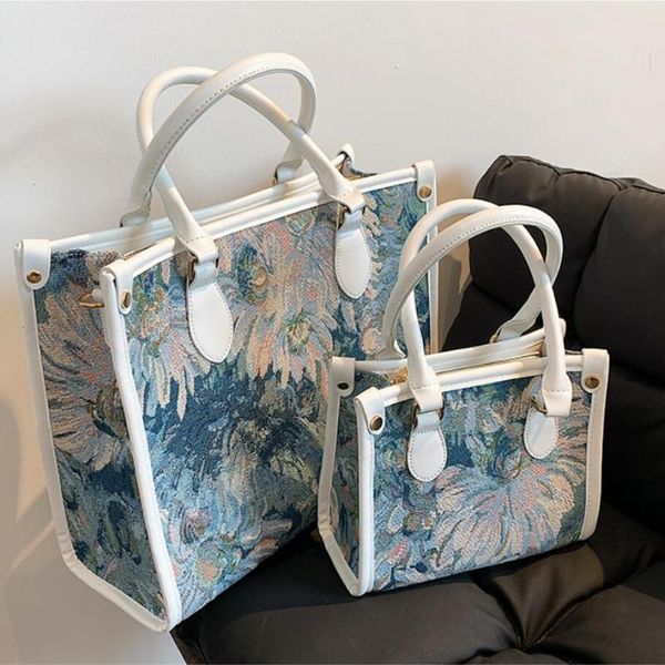 evening bags oil painting large tote bag 2021 summer high-quality fabric women's designer handbag high capacity shoulder messenger
evening bags oil painting large tote bag 2021 summer high-quality fabric women's designer handbag high capacity shoulder messenger