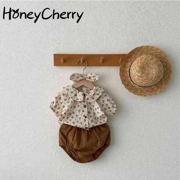 floral summer paragraph short-sleeved shirt + shorts headband three-piece fashion clothes baby girl 210515, White
floral summer paragraph short-sleeved shirt + shorts headband three-piece fashion clothes baby girl 210515, White