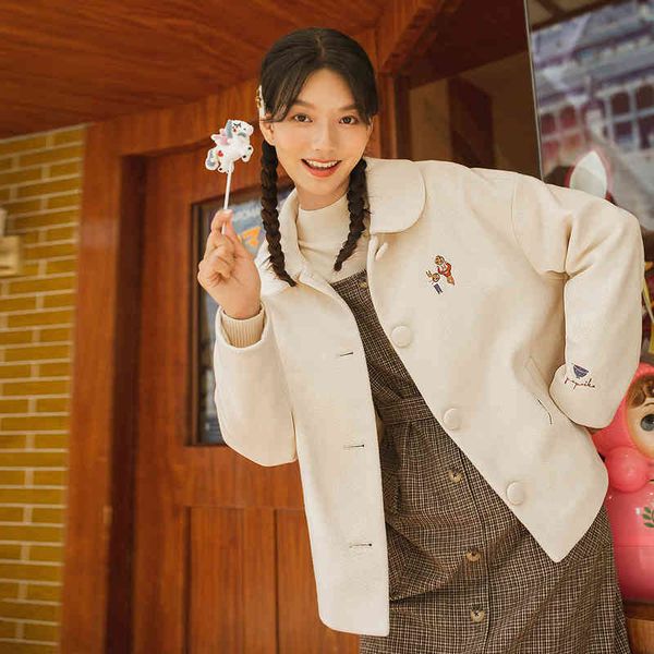 jackets winter women's jacket funny rabbit embroidery fillet lapel cotton wool blend m3ji, Black;brown
jackets winter women's jacket funny rabbit embroidery fillet lapel cotton wool blend m3ji, Black;brown