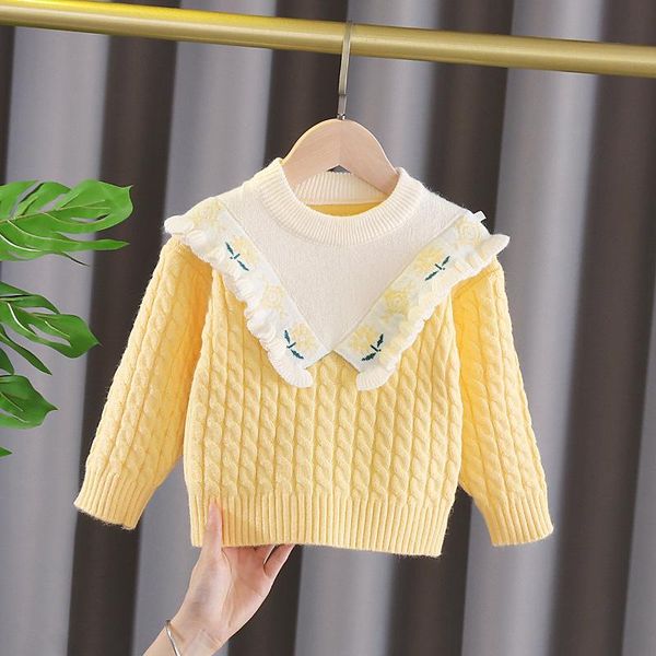 pullover toddler girls winter casual clothes autumn fall children's cute knitted sweaters ruffles flower clothing jacquard baby outfits, Blue
pullover toddler girls winter casual clothes autumn fall children's cute knitted sweaters ruffles flower clothing jacquard baby outfits, Blue