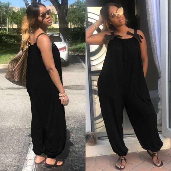2021 new fashion summer 2020 and fashionable solid color suspender jumpsuit, Black
2021 new fashion summer 2020 and fashionable solid color suspender jumpsuit, Black