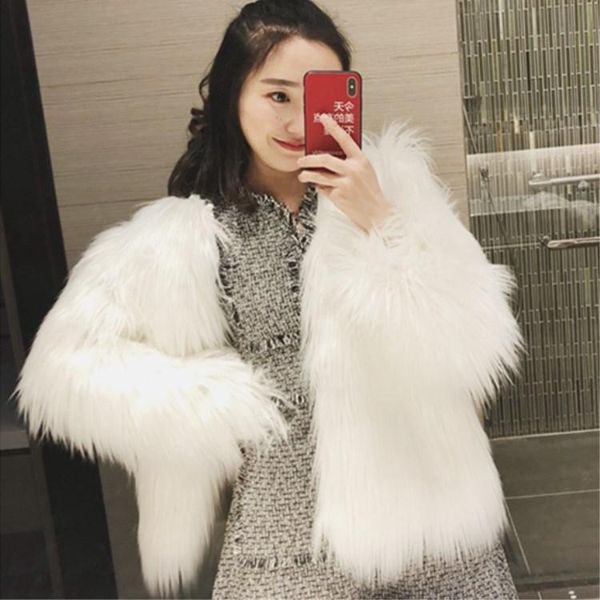 women's fur & faux gamporl 2021 fashion winter coat thickened warm short female jacket solid color overcoat, Black
women's fur & faux gamporl 2021 fashion winter coat thickened warm short female jacket solid color overcoat, Black