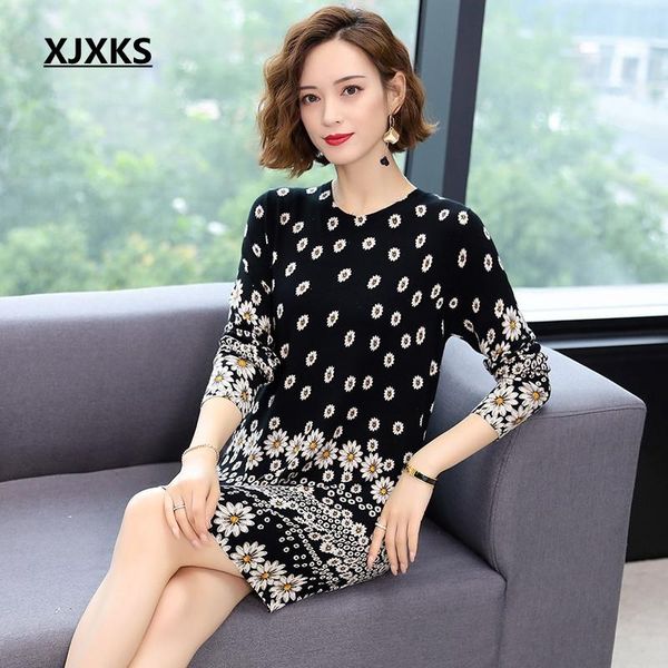 women's sweaters xjxks print women knitted sweater dress long sleeve loose ladies pullover oversized jumper, White;black
women's sweaters xjxks print women knitted sweater dress long sleeve loose ladies pullover oversized jumper, White;black