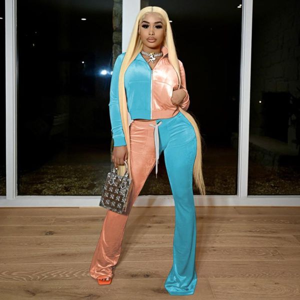 women's two piece pants winter tracksuit velvet set women zipper patchwork jacket and wide leg sweatpants matching sets casual suits, White
women's two piece pants winter tracksuit velvet set women zipper patchwork jacket and wide leg sweatpants matching sets casual suits, White