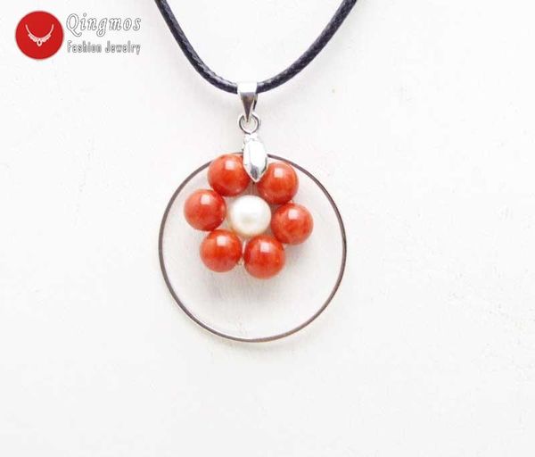 pendant necklaces qingmos 28mm metal circle natural red coral & necklace for women with white pearl chokers cord 19" jewelry 6392, Silver
pendant necklaces qingmos 28mm metal circle natural red coral & necklace for women with white pearl chokers cord 19" jewelry 6392, Silver