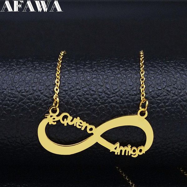 pendant necklaces 2021 te quiero amiga stainless steel necklace for women friend gold color statement jewerly collar mujer n19567, Silver
pendant necklaces 2021 te quiero amiga stainless steel necklace for women friend gold color statement jewerly collar mujer n19567, Silver