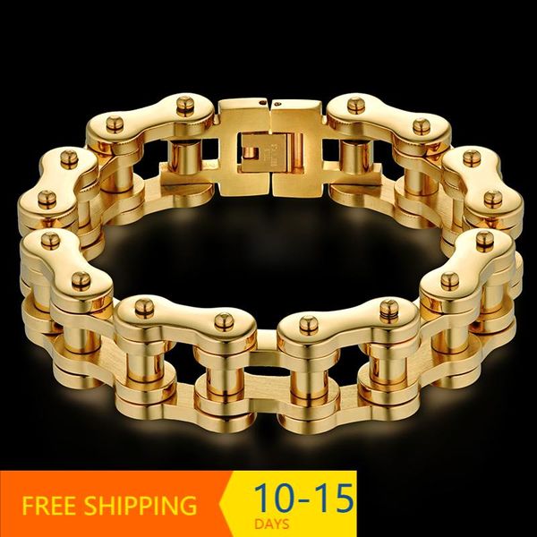 mens bracelets 2021 stainless steel biker bicycle motorcycle link chain male bracelet wholesale braclets gold drop link,, Black
mens bracelets 2021 stainless steel biker bicycle motorcycle link chain male bracelet wholesale braclets gold drop link,, Black