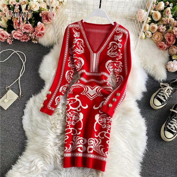 casual dresses yornmona brand fashion cashew flower knitted dress autumn winter v-neck long sleeve slim sweater sundress elegant bodycon, Black;gray
casual dresses yornmona brand fashion cashew flower knitted dress autumn winter v-neck long sleeve slim sweater sundress elegant bodycon, Black;gray