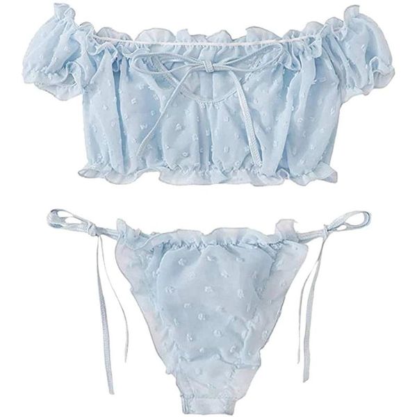women's tracksuits 2021 summer women off shoulder lace up swimsuits erotic lingerie underwear set bathing bikini suit plus size, Gray
women's tracksuits 2021 summer women off shoulder lace up swimsuits erotic lingerie underwear set bathing bikini suit plus size, Gray