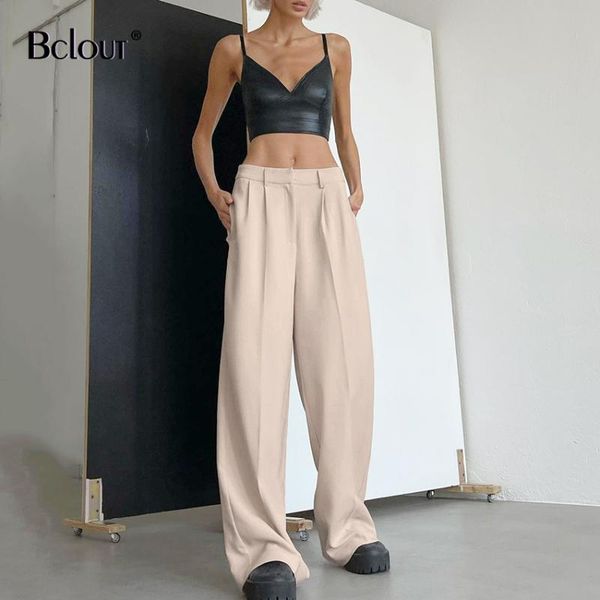 women's pants & capris bclout casual beige high waist wide leg for woman streetwear solid floor long trousers female summer pocket, Black;white
women's pants & capris bclout casual beige high waist wide leg for woman streetwear solid floor long trousers female summer pocket, Black;white