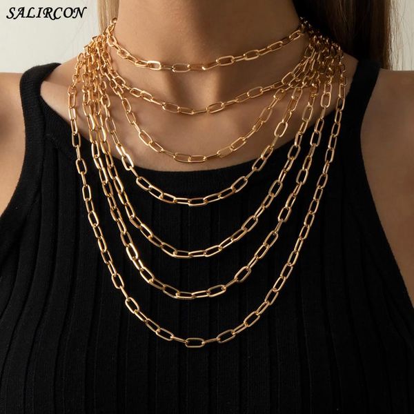 punk multi layered exagerated link chain necklace for women vintage charm iron long neck chains choker fashion jewelry, Silver
punk multi layered exagerated link chain necklace for women vintage charm iron long neck chains choker fashion jewelry, Silver