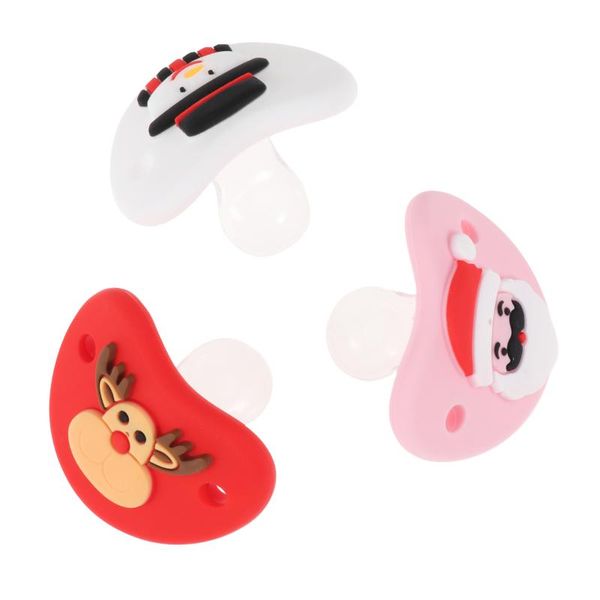 pacifiers# 3pcs food grade silicone baby pacifier christmas elements design santa claus snowman elk shape for toddlers
pacifiers# 3pcs food grade silicone baby pacifier christmas elements design santa claus snowman elk shape for toddlers