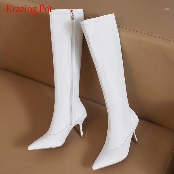 boots krazing pot riding natural leather large size gorgeous pointed toe thin high heel zipper beauty girls thigh l571, Black
boots krazing pot riding natural leather large size gorgeous pointed toe thin high heel zipper beauty girls thigh l571, Black