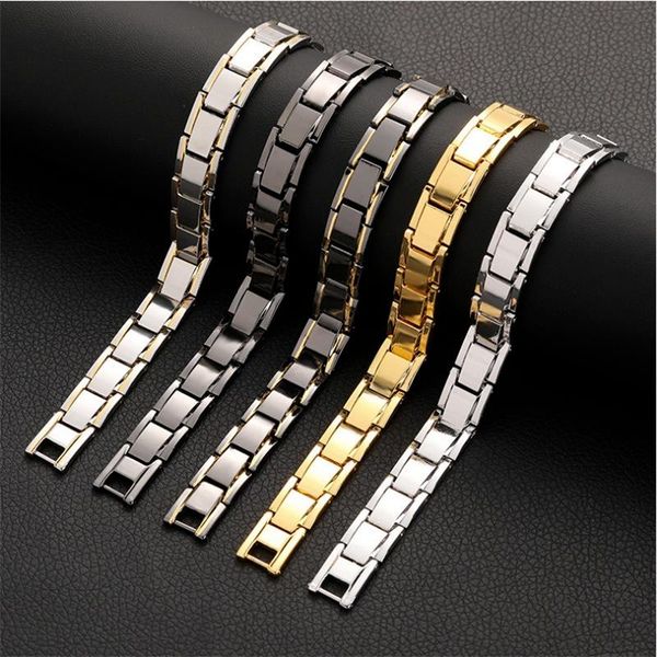 link, chain men's twisted health magnetic bracelet energy therapy women hematite titanium steel detachable, Black
link, chain men's twisted health magnetic bracelet energy therapy women hematite titanium steel detachable, Black