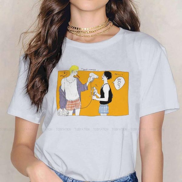 women's t-shirt good morning feminine shirts banana fish manga oversized harajuku vintage female top, White
women's t-shirt good morning feminine shirts banana fish manga oversized harajuku vintage female top, White