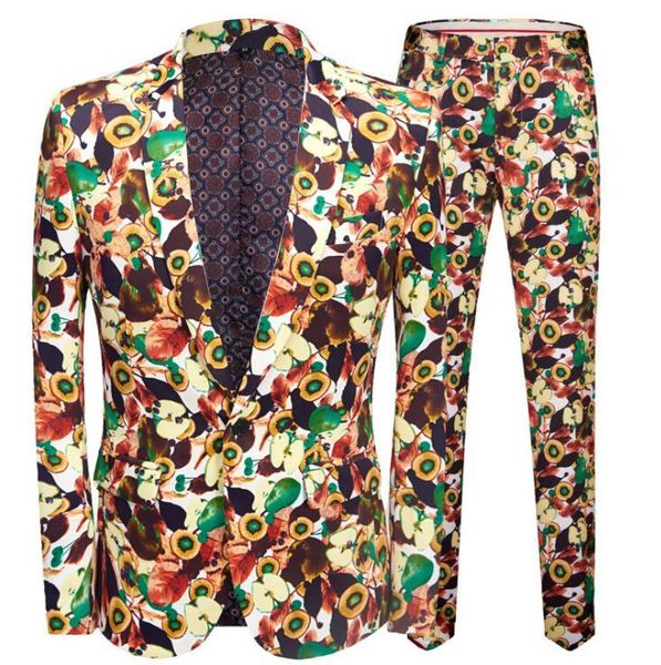 men's suits & blazers printed floral suit korean slim casual jacket nightclub trendy costume homme mariage chaquetas de traje, White;black
men's suits & blazers printed floral suit korean slim casual jacket nightclub trendy costume homme mariage chaquetas de traje, White;black