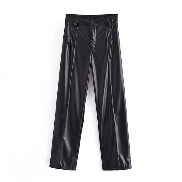 women's pants & capris women 2021 fashion artificial leather black straight retro high waist zipper trousers streetwear 1u9h, Black;white
women's pants & capris women 2021 fashion artificial leather black straight retro high waist zipper trousers streetwear 1u9h, Black;white