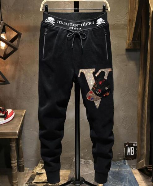 men's pants arrival europe style fashion brand casual drilling slim leggings scalded elastic, Black
men's pants arrival europe style fashion brand casual drilling slim leggings scalded elastic, Black