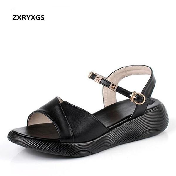 dress shoes open toe summer leather sandals comfortable flat with wedges women casual solid color cowhide wild fashion, Black
dress shoes open toe summer leather sandals comfortable flat with wedges women casual solid color cowhide wild fashion, Black