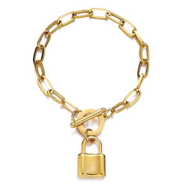 charm bracelets padlock bracelet stainless steel paper clip chain toggle for women men hip hop jewelry, Golden;silver
charm bracelets padlock bracelet stainless steel paper clip chain toggle for women men hip hop jewelry, Golden;silver