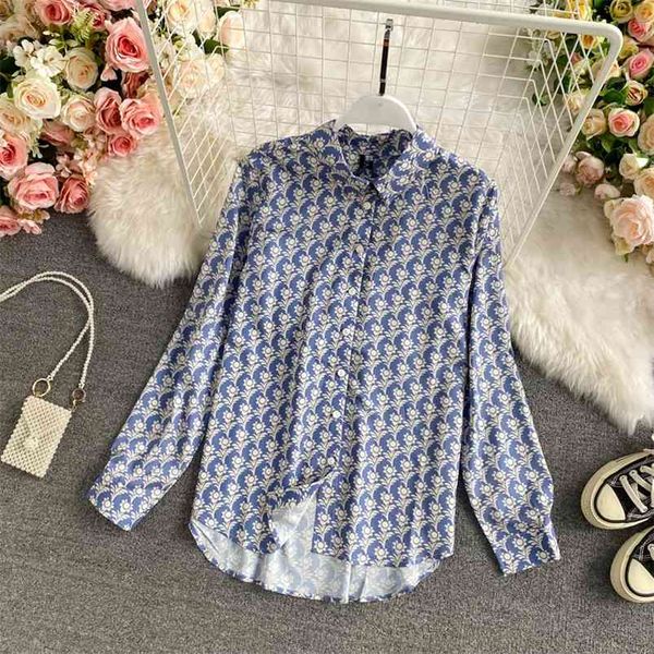 spring autumn temperament fashion shirt women loose and thin all-match printed c083 210507, White
spring autumn temperament fashion shirt women loose and thin all-match printed c083 210507, White
