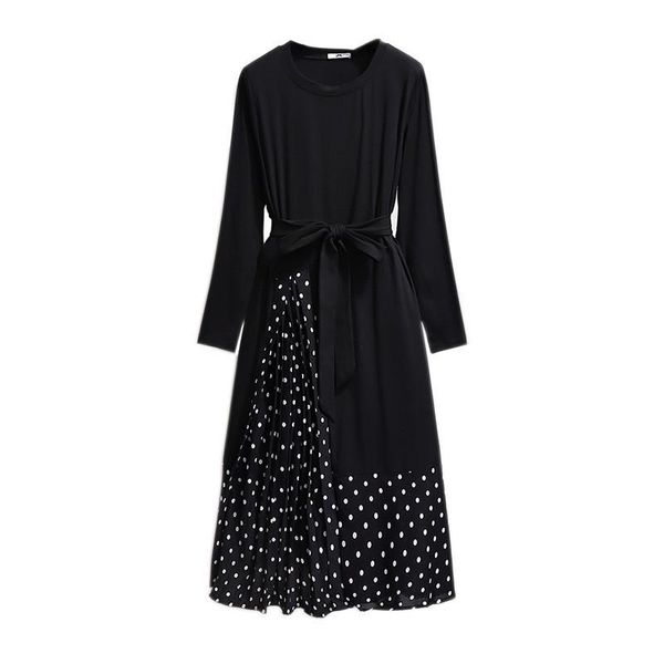 casual dresses 2021 oversize fake two pieces women spring autumn dots print belt slim long sleeve female plus size xxl-6xl g846, Black;gray
casual dresses 2021 oversize fake two pieces women spring autumn dots print belt slim long sleeve female plus size xxl-6xl g846, Black;gray