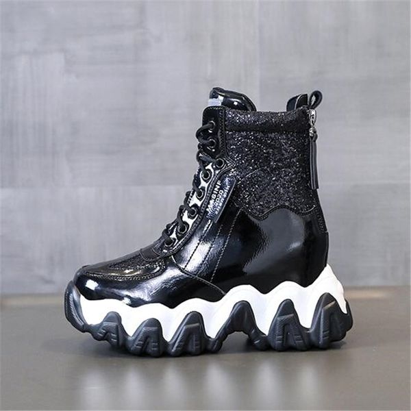 Autumn Chunky Sneakers Black Casual Vulcanized Shoes Woman High Platform Boots 7CM Lace Up High Top Leather Sneakers Women Mujer, Red
Autumn Chunky Sneakers Black Casual Vulcanized Shoes Woman High Platform Boots 7CM Lace Up High Top Leather Sneakers Women Mujer, Red