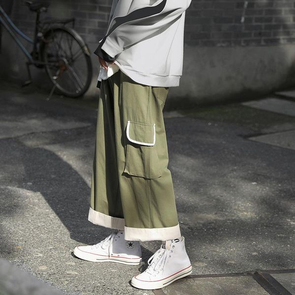 white cargo pants men casual japanese streetwear overalls men's fashion plus size baggy trousers hip hop bottom males pocket, Black
white cargo pants men casual japanese streetwear overalls men's fashion plus size baggy trousers hip hop bottom males pocket, Black