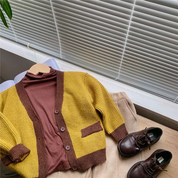pullover children color contrast knitted v-neck sweaters boys and girls soft loose all-match knit cardigans coats, Blue
pullover children color contrast knitted v-neck sweaters boys and girls soft loose all-match knit cardigans coats, Blue