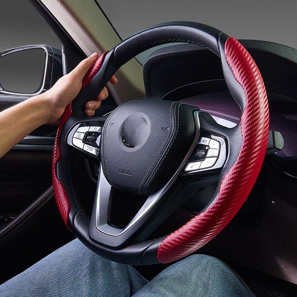 steering wheel covers 1pair red carbon fiber look universal car cover non-slip auto interior decoration accessories
steering wheel covers 1pair red carbon fiber look universal car cover non-slip auto interior decoration accessories