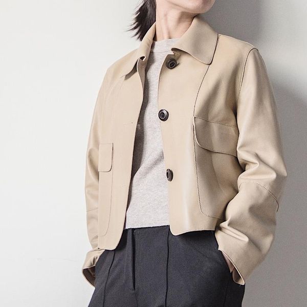 spring women's leather short coat fashion loose motorcycle jacket jackets, Black;brown
spring women's leather short coat fashion loose motorcycle jacket jackets, Black;brown