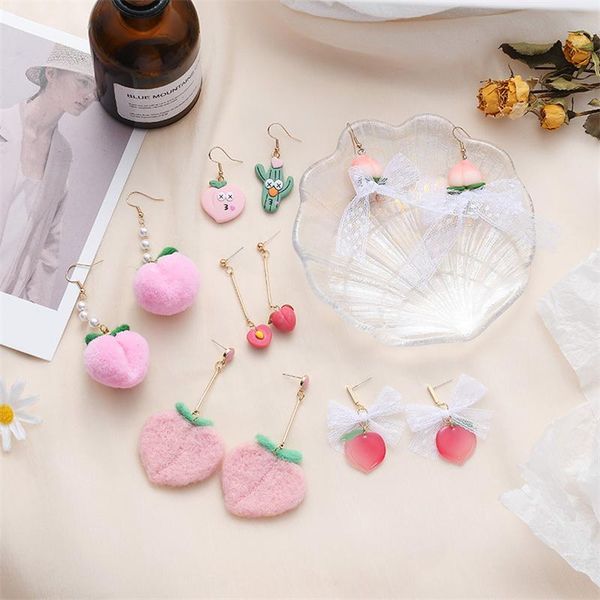 three-dimensional peach earrings korean pink cute fun fruit eardrop student girl jewelry for woman 2021 trend stud, Golden;silver
three-dimensional peach earrings korean pink cute fun fruit eardrop student girl jewelry for woman 2021 trend stud, Golden;silver