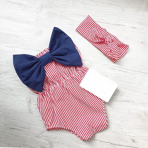 0-24m newborn baby girls rompers headband strapless off shoulder striped big bowknot elastic jumpsuits, White
0-24m newborn baby girls rompers headband strapless off shoulder striped big bowknot elastic jumpsuits, White