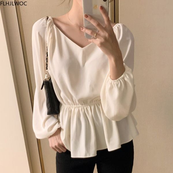 women's knits & tees s cute sweet korea japan style women slim waist a lien peplum blouse solid color white shirts d1422 e5xu
women's knits & tees s cute sweet korea japan style women slim waist a lien peplum blouse solid color white shirts d1422 e5xu