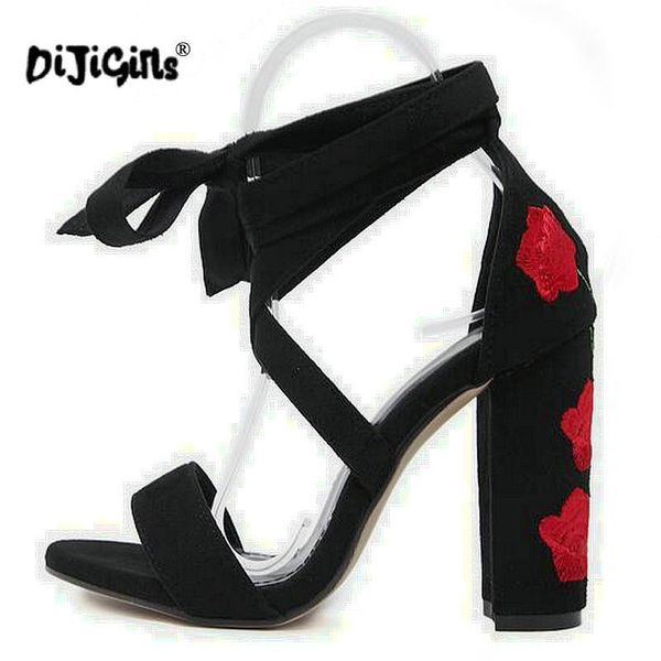 women sandals summer shoes floral print high heels gladiator lace up zapatillas mujer, Black
women sandals summer shoes floral print high heels gladiator lace up zapatillas mujer, Black