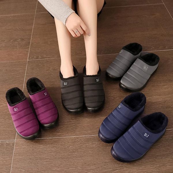 women slippers winter warm home soft slipers waterproof indoor thick plush footwear slip on loafers slides big size 43, Black
women slippers winter warm home soft slipers waterproof indoor thick plush footwear slip on loafers slides big size 43, Black