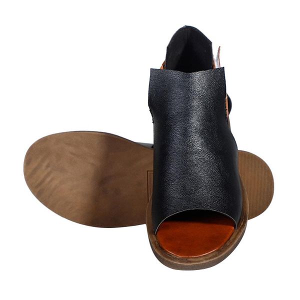 1pair flat heel solid casual women sandal open toe wear resistant non slip beach party artificial pu comfortable home summer sandals, Black
1pair flat heel solid casual women sandal open toe wear resistant non slip beach party artificial pu comfortable home summer sandals, Black
