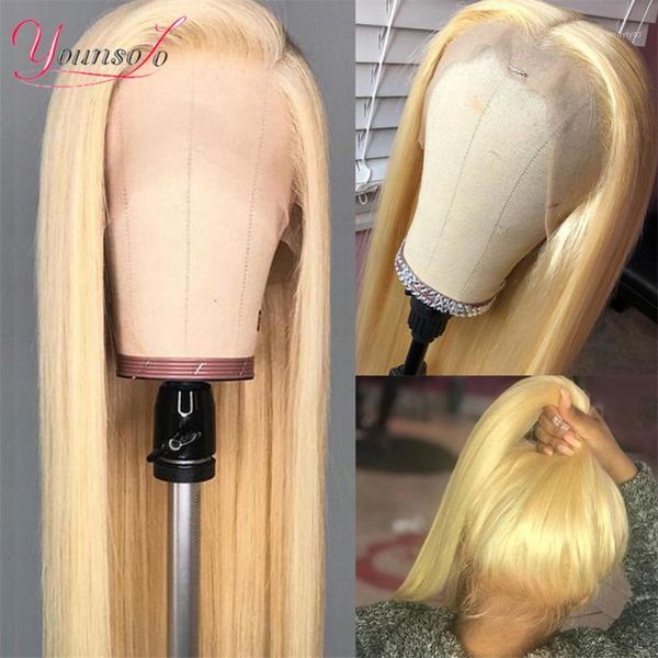 younsolo 613 blonde lace front wig brazilian human hair straight wigs for black women pre plucked 150% density remy1, Black;brown
younsolo 613 blonde lace front wig brazilian human hair straight wigs for black women pre plucked 150% density remy1, Black;brown