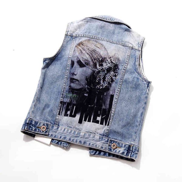 women's vests korean diamonds print jeans sleeveless jacket coat short denim waistcoat summer casual ladies cardigan twkx, Black;white
women's vests korean diamonds print jeans sleeveless jacket coat short denim waistcoat summer casual ladies cardigan twkx, Black;white